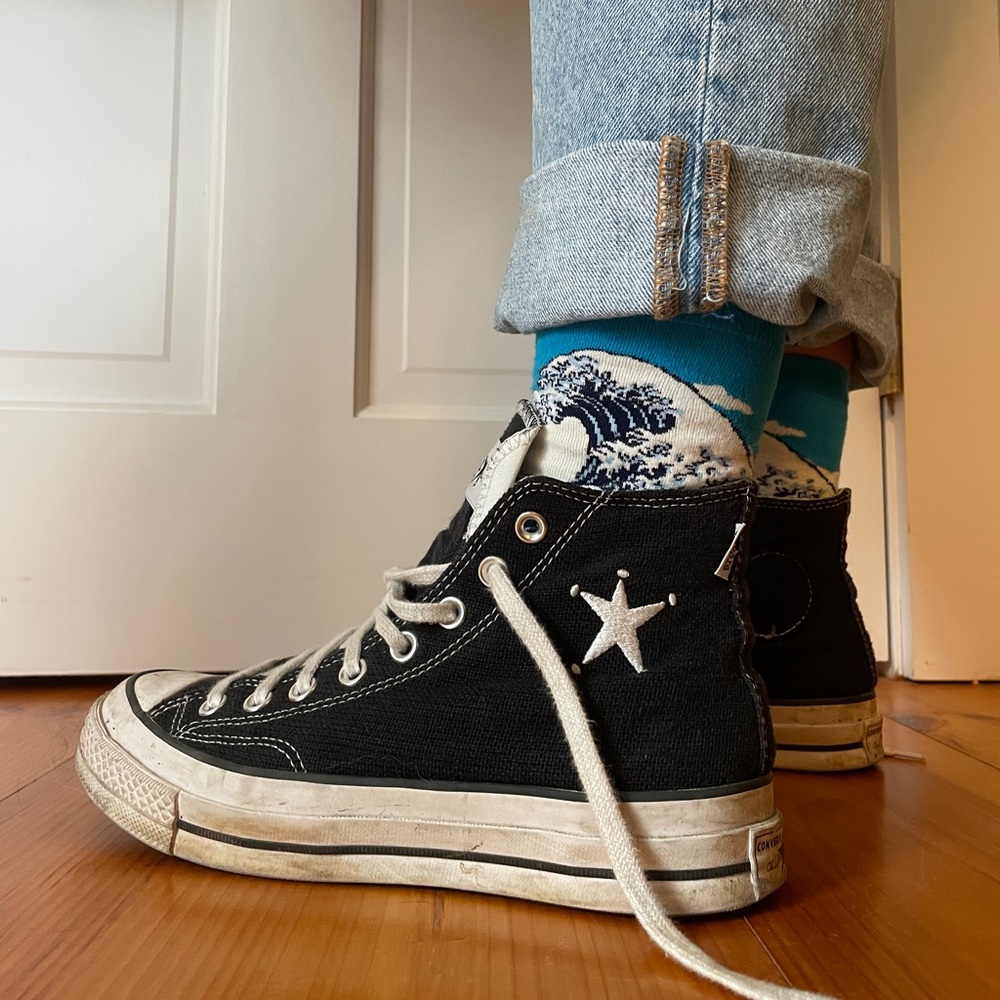 CONVERSE X STÜSSY BLACK HIGH TOPS 8.5W / 6.5M